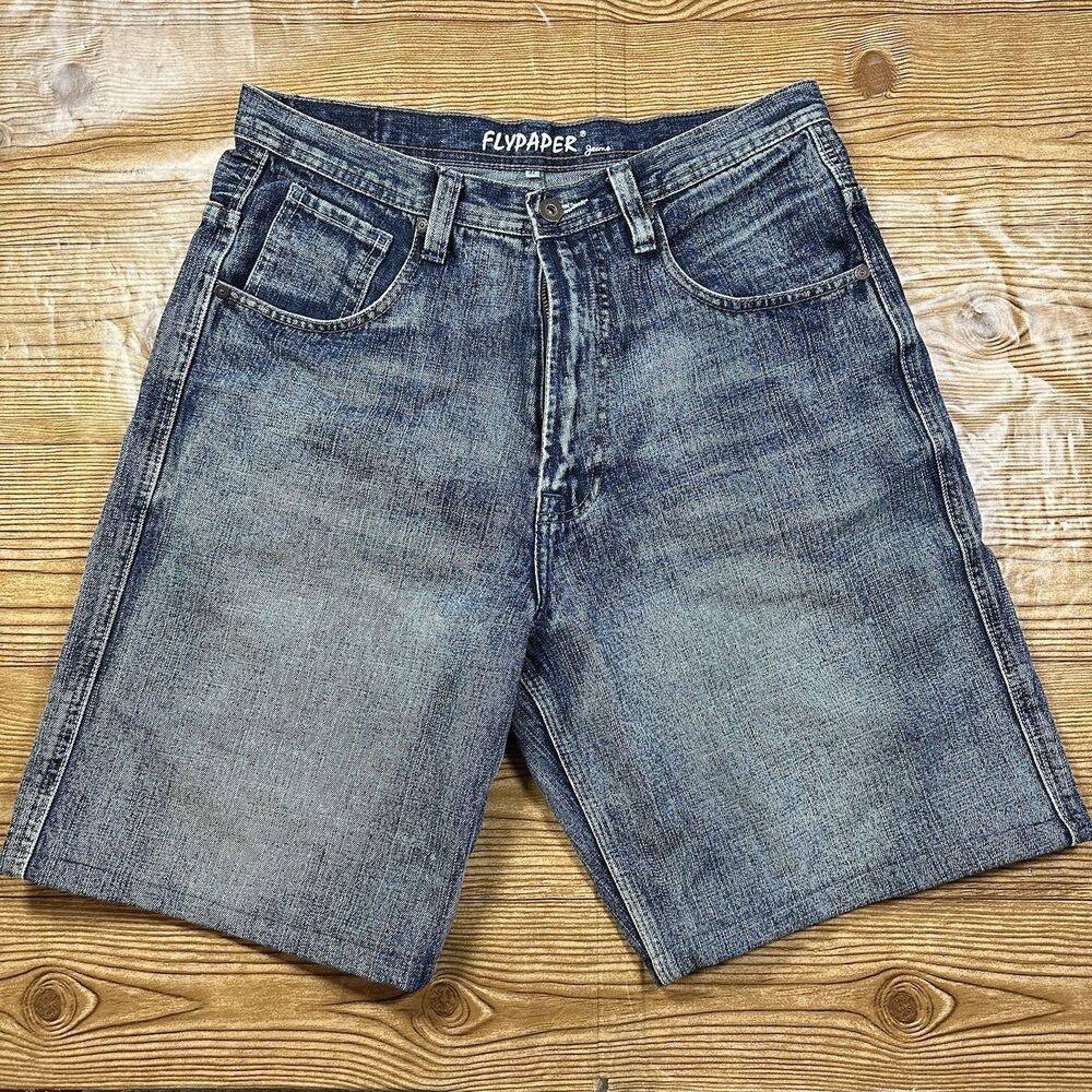 Flypaper Men’s Denim Shorts‎ Size 32 Modified Jean Shorts Jorts